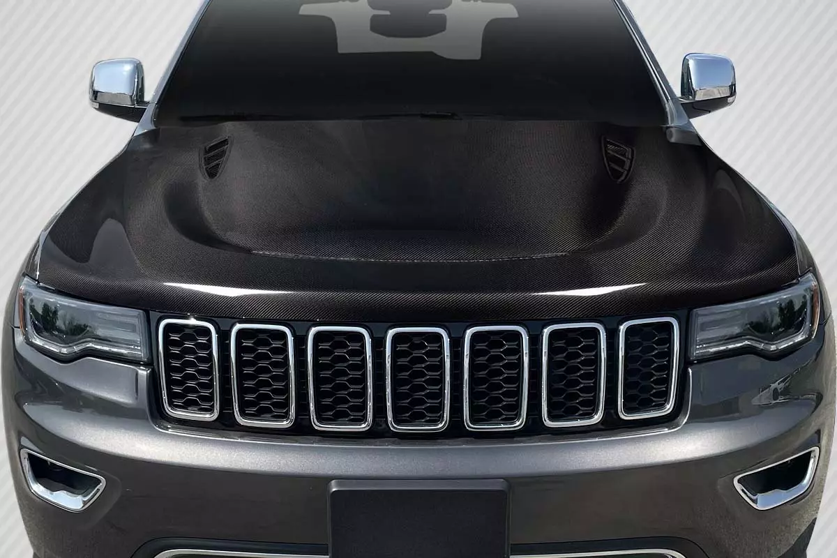 2011-2022 Jeep Grand Cherokee Carbon Creations Delta Hood 1 Piece - Image 1
