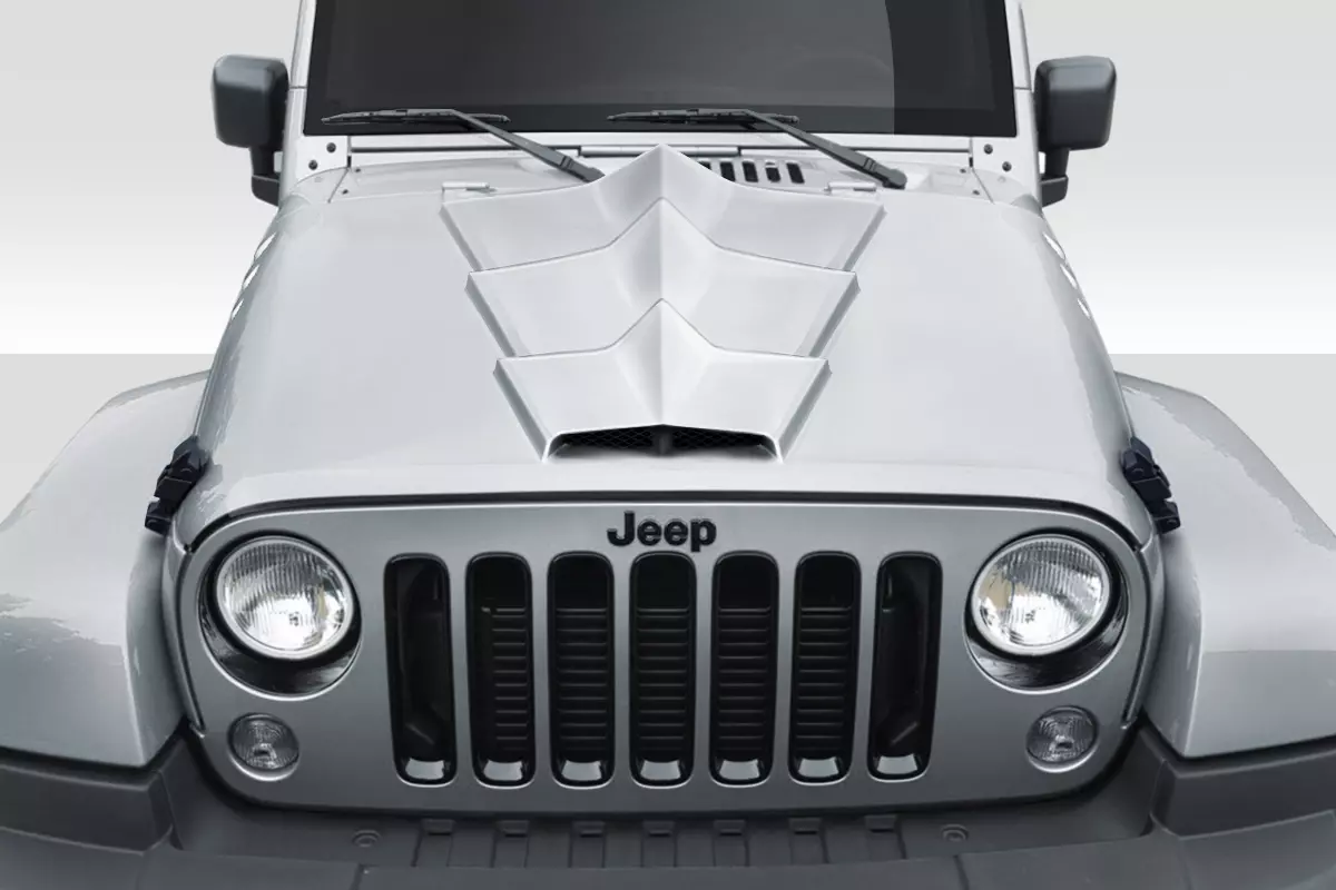 2007-2018 Jeep Wrangler JK Duraflex Tyrano Hood 1 Piece - Image 1