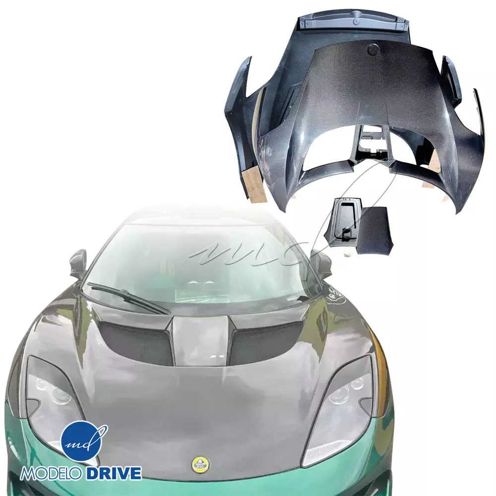 ModeloDrive Carbon Fiber V5 Hood (front) > Lotus Evora 2011-2021 - Image 26