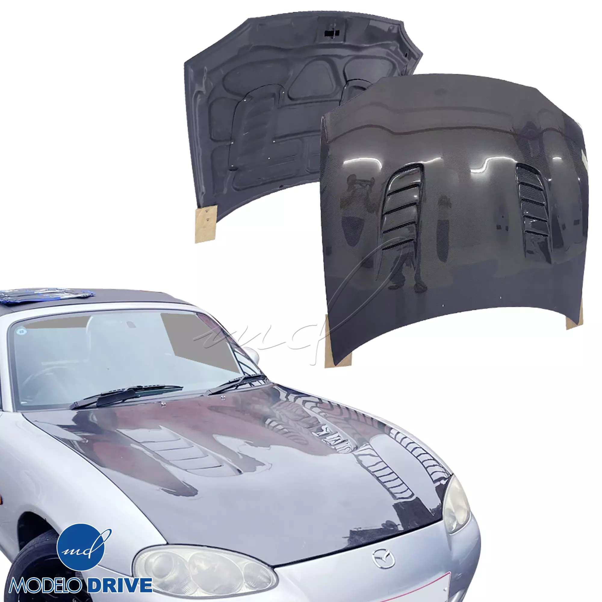 ModeloDrive Carbon Fiber CSPE Hood > Mazda Miata (NB) 1998-2005 - Image 17