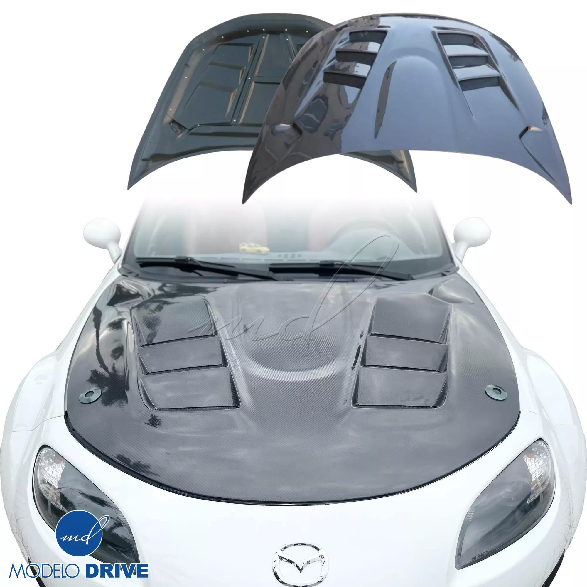 ModeloDrive Carbon Fiber RAME A9 Hood > Mazda Miata (NC) 2006-2015 - Image 16