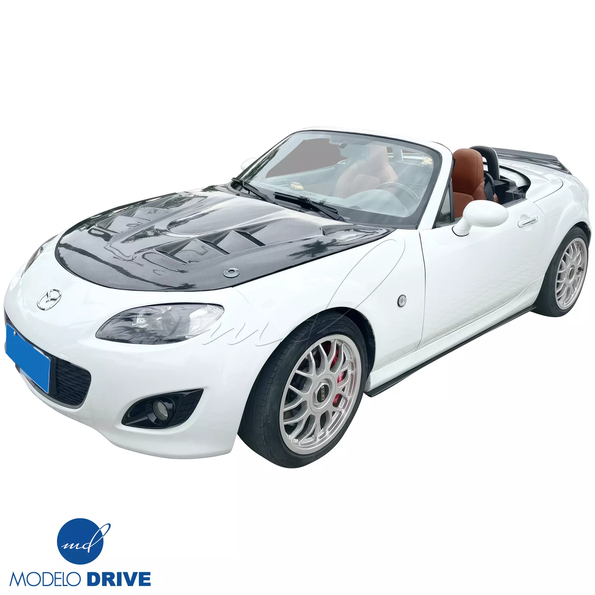 ModeloDrive Carbon Fiber RAME A9 Hood > Mazda Miata (NC) 2006-2015 - Image 1