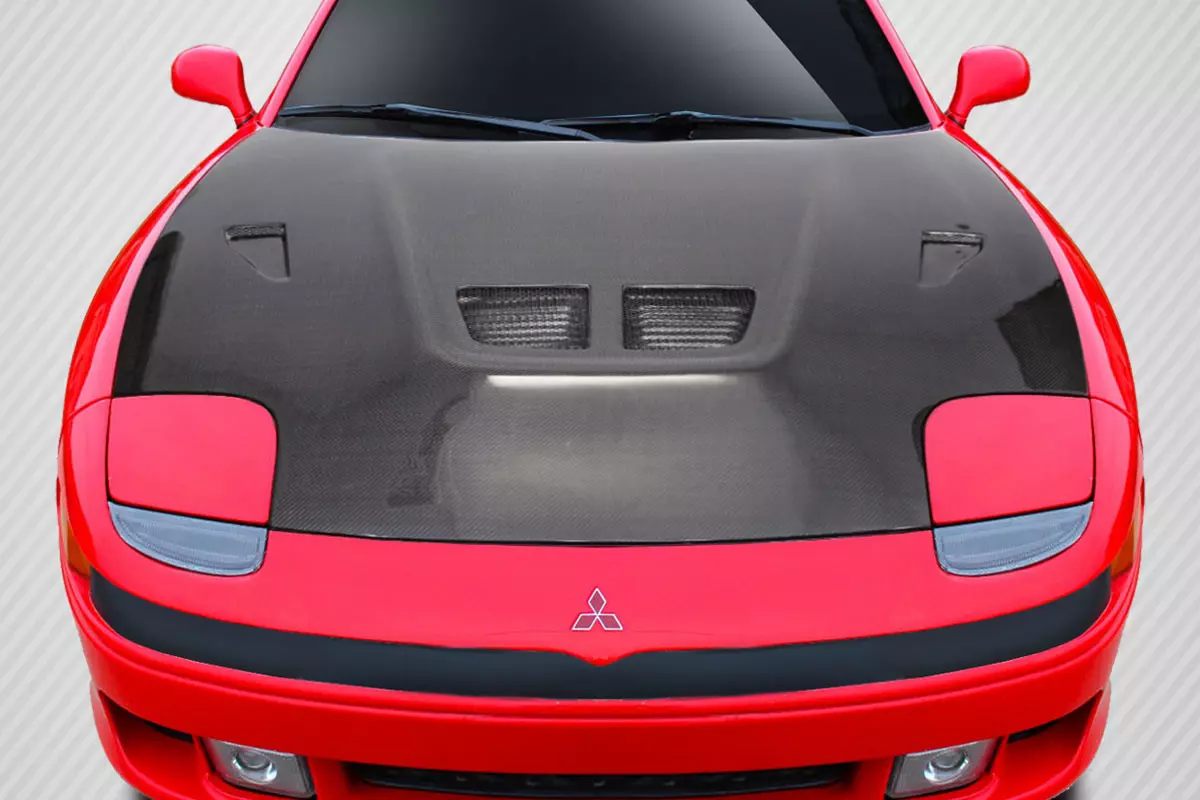 1991-1993 Mitsubishi 3000GT Carbon Creations Evo Hood 1 Piece - Image 1