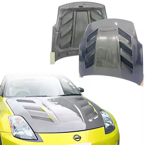 ModeloDrive Carbon Fiber AMU v1 Hood > Nissan 350Z Z33 2003-2006 - Image 1