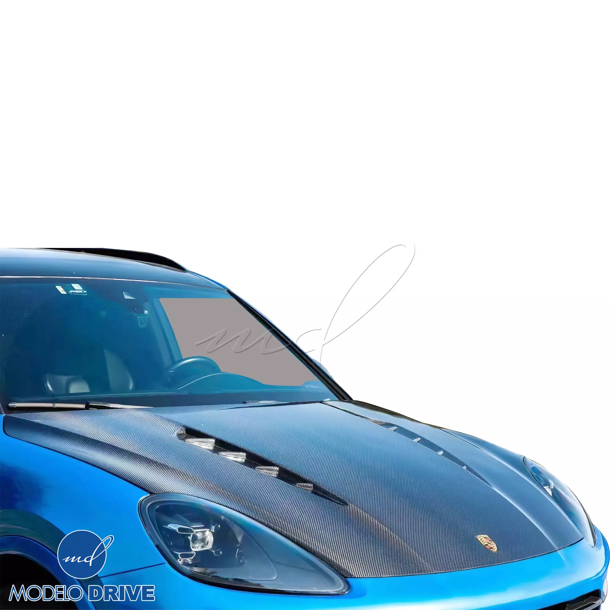 ModeloDrive Carbon Fiber MASO Hood > Porsche Cayenne (958) 2015-2018 - Image 1