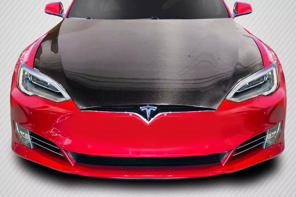 2016.5-2021.5 Tesla Model S Carbon Creations DriTech OEM Look Hood 1 Piece - Image 1