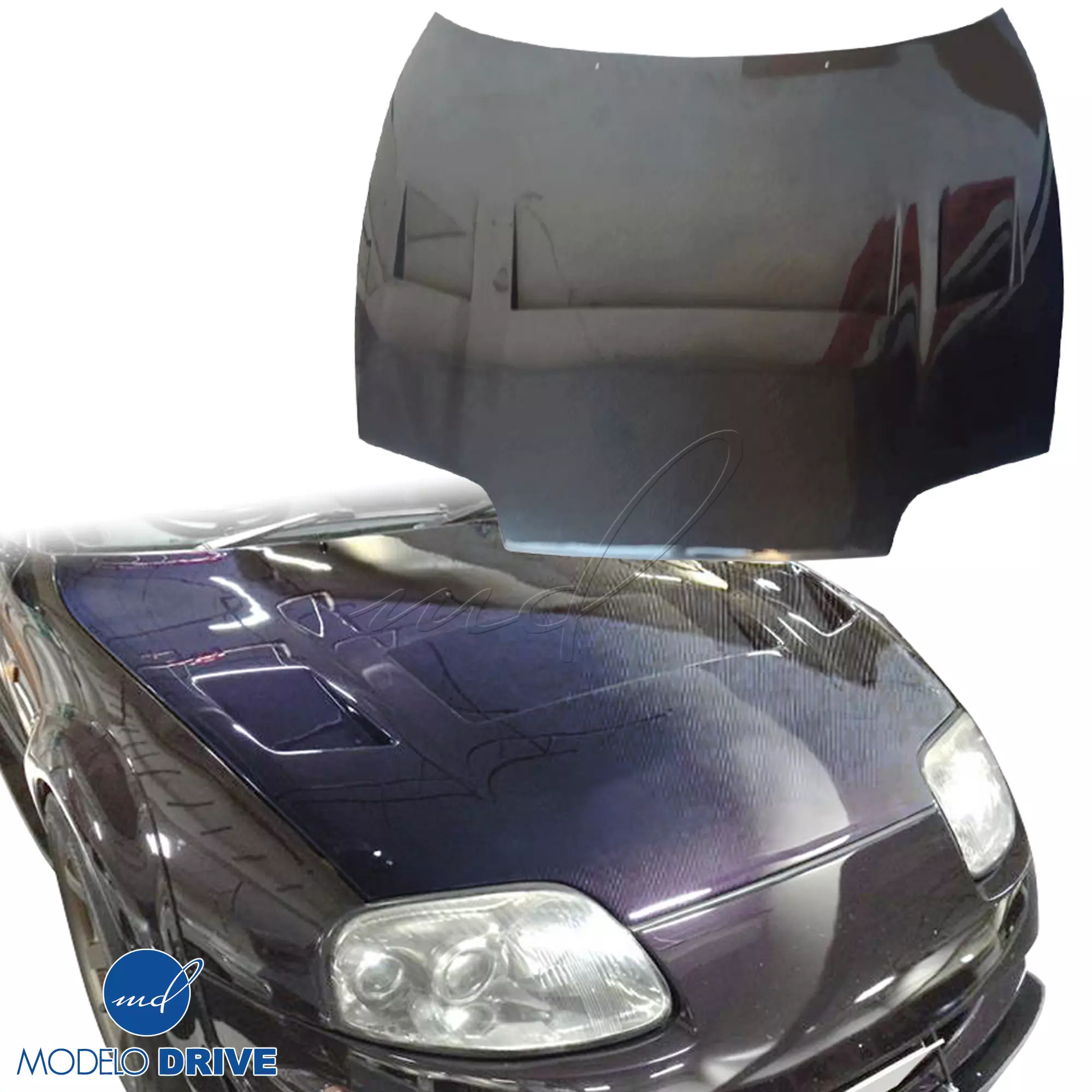 ModeloDrive Carbon Fiber ABFL 3Vent Hood > Toyota Supra (JZA80) 1993-1998 - Image 1