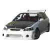 KBD Urethane Fields Style 1pc Front Bumper > Honda Civic 1996-2000 - Image 4