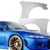 ModeloDrive FRP CWE GT Wide Body 30mm Fenders (front) > Nissan Silvia S15 1999-2002 - Image 1