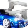 ModeloDrive FRP DLUC Wide Body Fenders (front) 2pc > Nissan Skyline R34 GTR 1999-2004 - Image 1