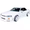 ModeloDrive FRP URA Wide Body Fenders (rear) 4pc > Nissan Skyline R34 GTT 1999-2004 > 4dr Sedan - Image 13