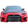 ModeloDrive FRP LBPE SE Wide Body Front Bumper w Canards > Nissan GT-R GTR R35 2009-2016 - Image 3