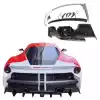 ModeloDrive Partial Carbon Fiber MDES Rear Bumper w Diffuser > Ferrari 488 GTB F142M 2016-2019 - Image 1