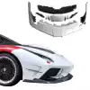 ModeloDrive Partial Carbon Fiber MDES Front Bumper w Splitter > Ferrari 488 GTB F142M 2016-2019 - Image 1