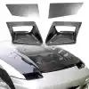 ModeloDrive Carbon Fiber SMAD Headlight Housings 4pc > Nissan 240SX 1989-1994> 2/3dr - Image 1