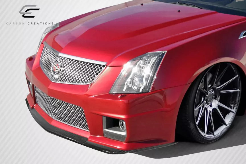 2009-2014 Cadillac CTS-V Carbon Creations G2 Front Splitter 3 Piece - Image 2