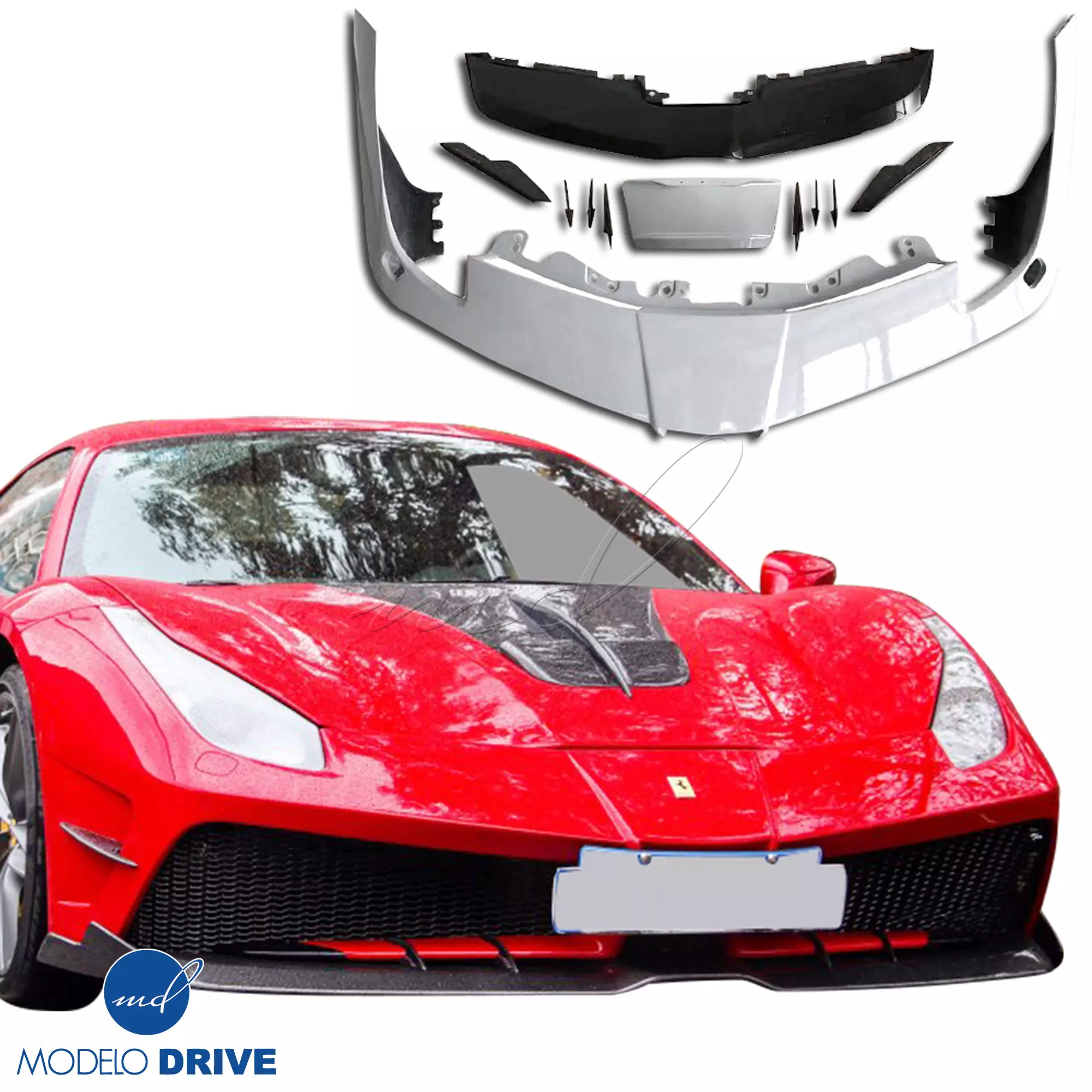 ModeloDrive Partial Carbon Fiber MDES Body Kit > Ferrari 488 GTB F142M 2016-2019 - Image 49