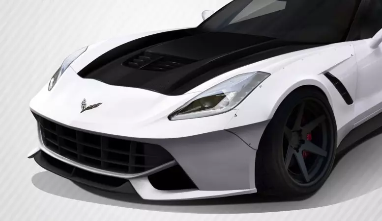 2014-2019 Chevrolet Corvette C7 Carbon Creations DriTech Z06 Look Hood- 1 Piece - Image 1