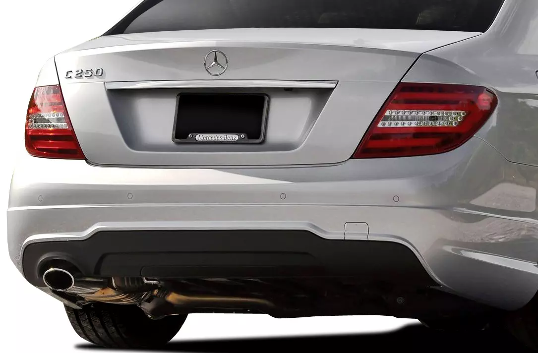 2008-2014 Mercedes C Class W204 C250 Vaero C63 V2 Look Rear Bumper Cover ( with PDC ) 2 Piece - Image 7