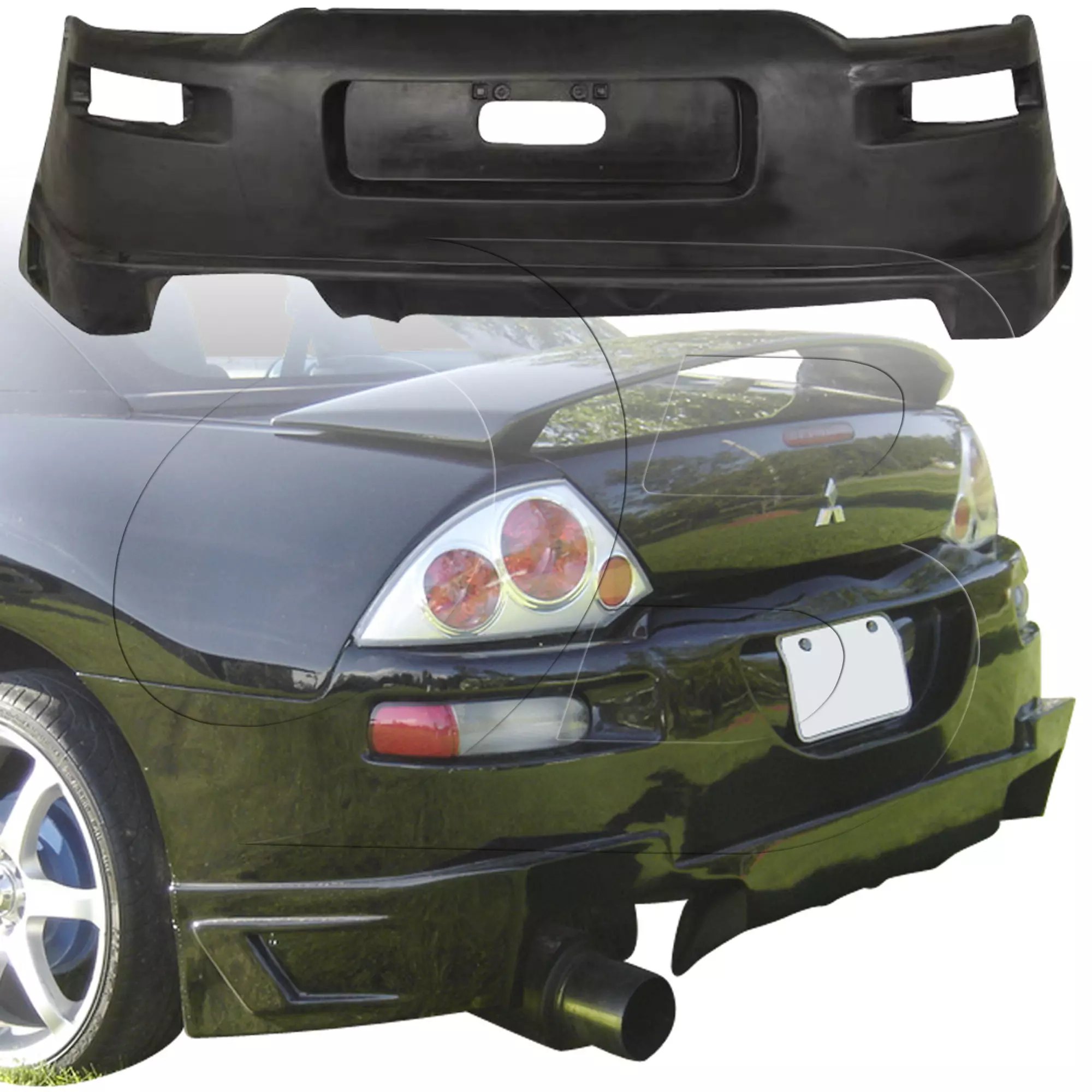 KBD Urethane Blits Style 4pc Full Body Kit > Mitsubishi Eclipse 2000-2005 - Image 21