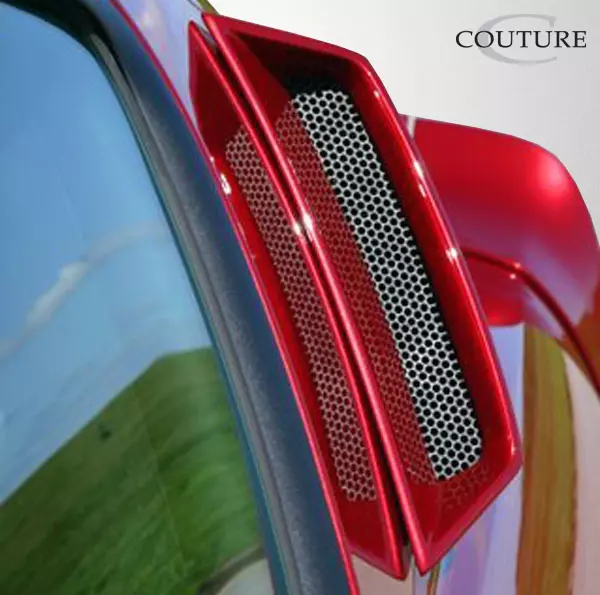 2005-2009 Ford Mustang Couture Urethane CVX Window Scoop Louvers 2 Piece - Image 3