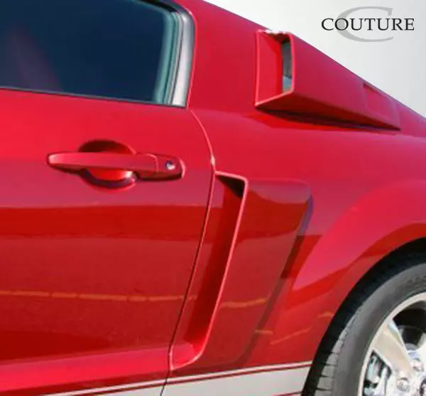 2005-2009 Ford Mustang Couture Urethane CVX Window Scoop Louvers 2 Piece - Image 7