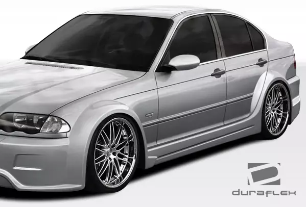 1999-2005 BMW 3 Series E46 4DR Duraflex I-Design Wide Body Kit 8 Piece - Image 9