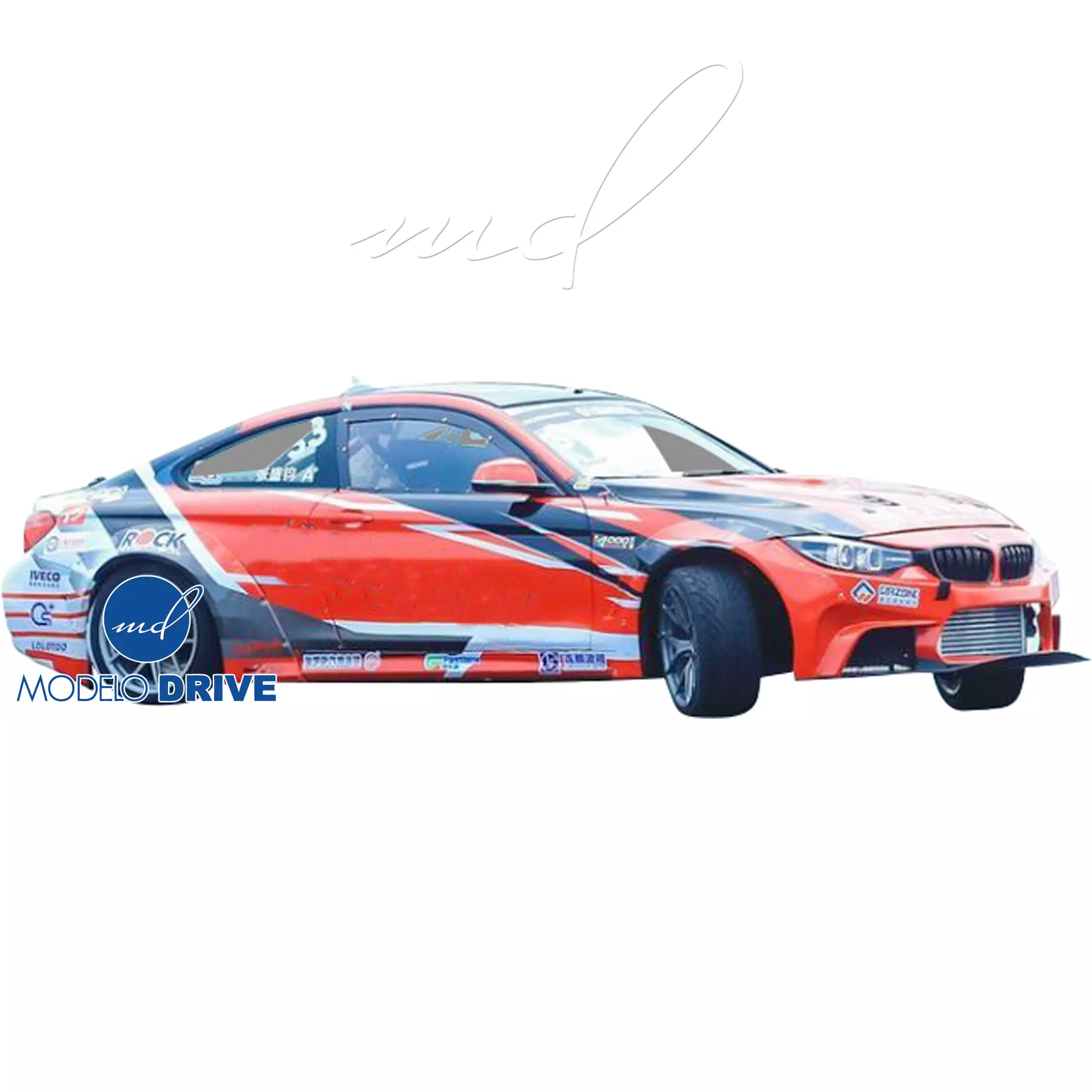 ModeloDrive FRP LBPE Wide Body Side Skirts > BMW 4-Series F32 2014-2020 - Image 3