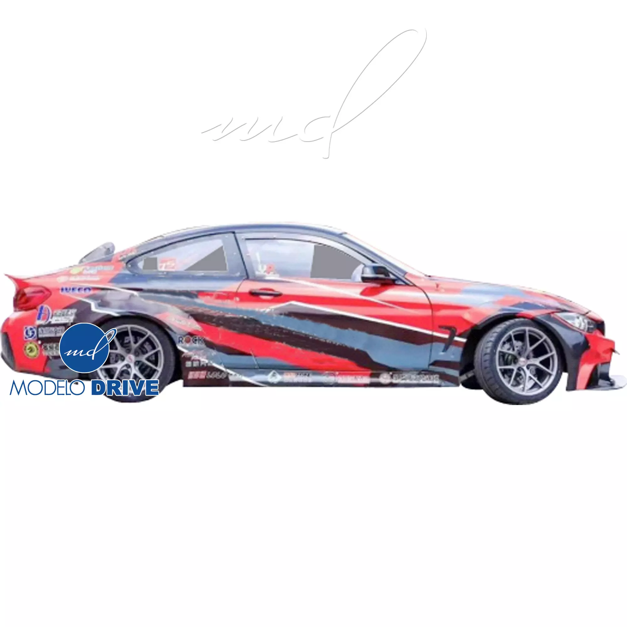 ModeloDrive FRP LBPE Wide Body Side Skirts > BMW 4-Series F32 2014-2020 - Image 13
