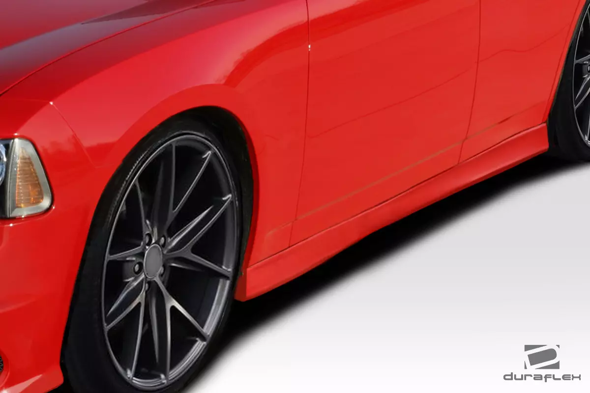 2006-2010 Dodge Charger Duraflex Hellcat Look Side Skirts 2 Piece - Image 2