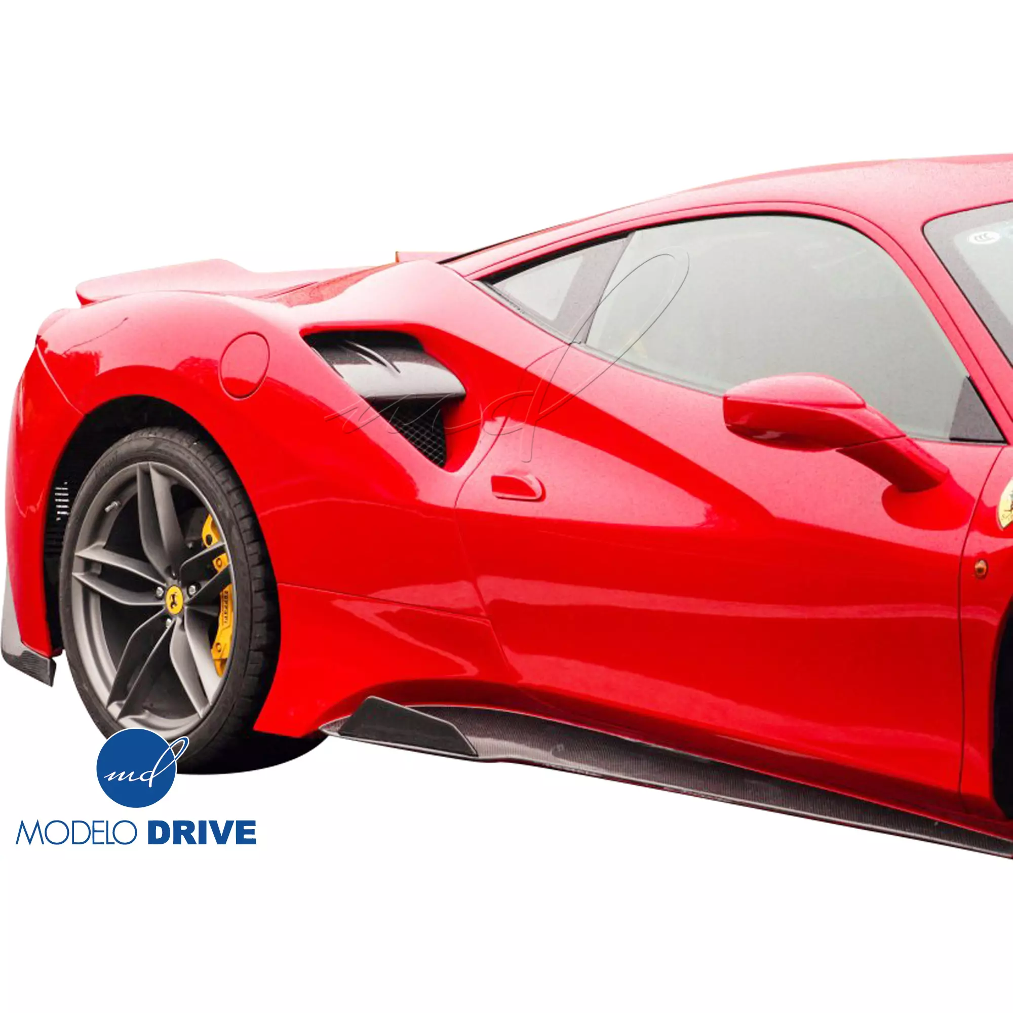 ModeloDrive Partial Carbon Fiber MDES Side Skirts > Ferrari 488 GTB F142M 2016-2019 - Image 4