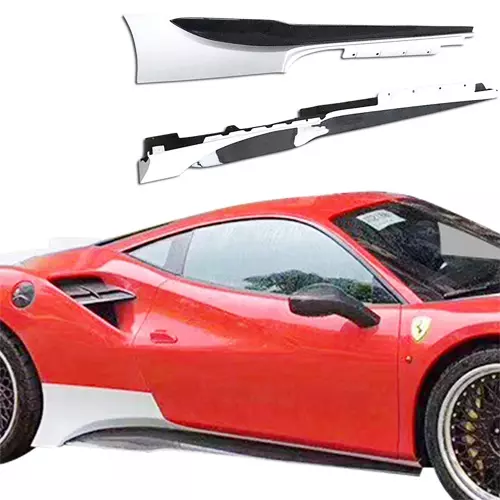 ModeloDrive Partial Carbon Fiber MDES Side Skirts > Ferrari 488 GTB F142M 2016-2019 - Image 12