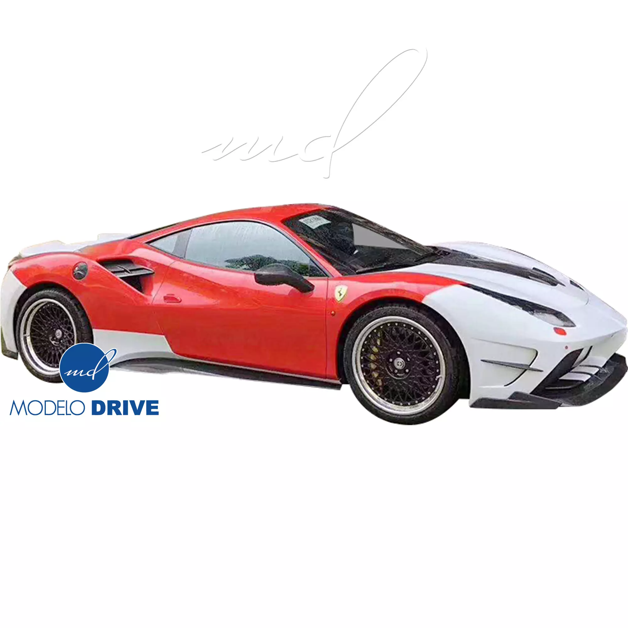 ModeloDrive Partial Carbon Fiber MDES Side Skirts > Ferrari 488 GTB F142M 2016-2019 - Image 10