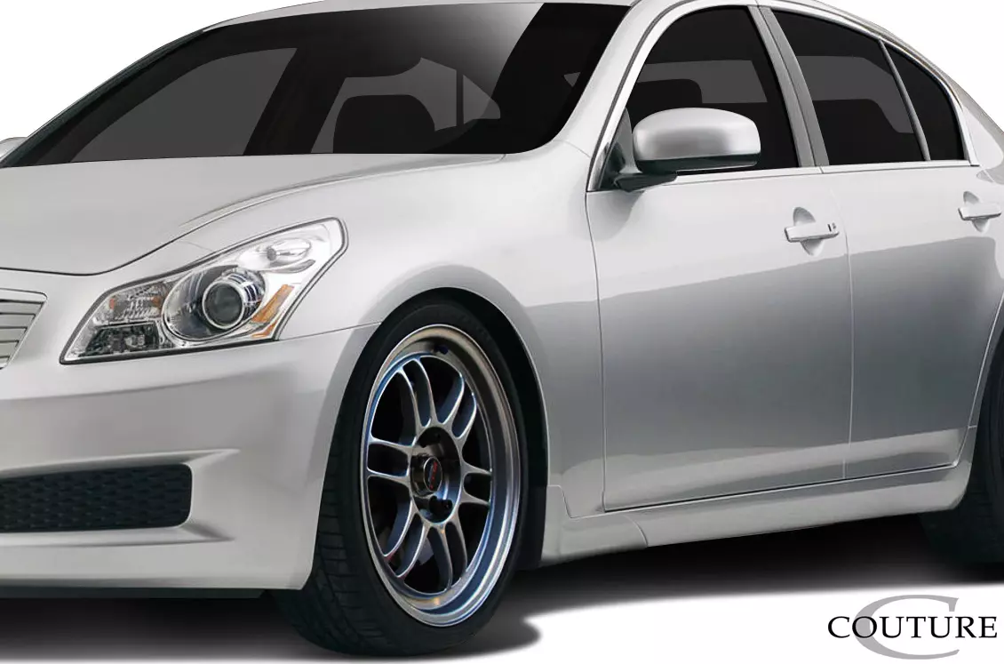 2007-2009 Infiniti G Sedan Couture Urethane Vortex Side Add Ons Spat Extensions 2 Piece (S) - Image 2