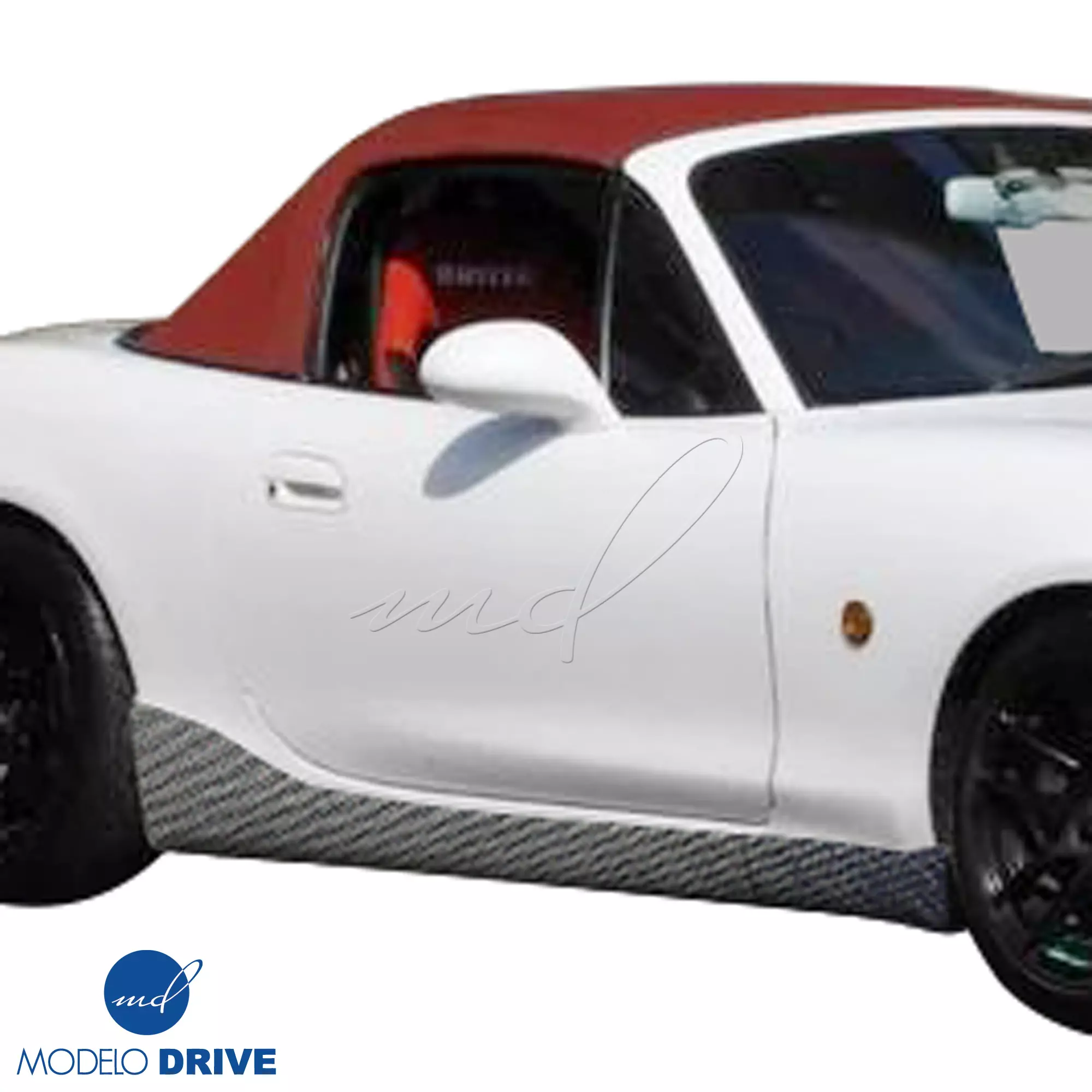 ModeloDrive Carbon Fiber MSPE Side Skirts 4pc > Mazda Miata (NB) 1998-2005 - Image 2