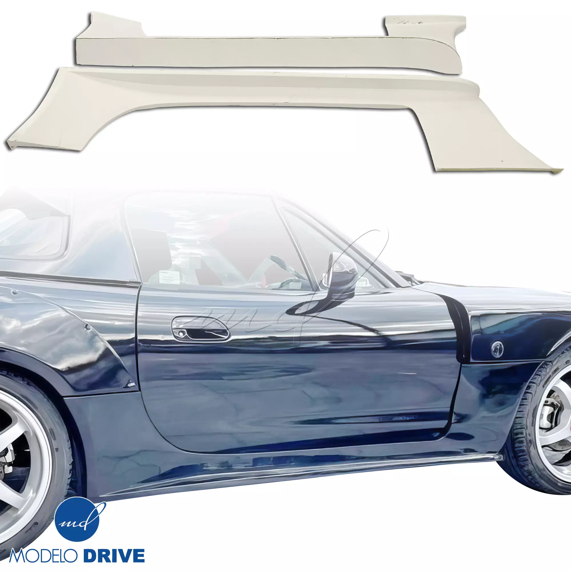 ModeloDrive FRP RAME Wide Body Side Skirts > Mazda Miata (NB) 1998-2005 - Image 2