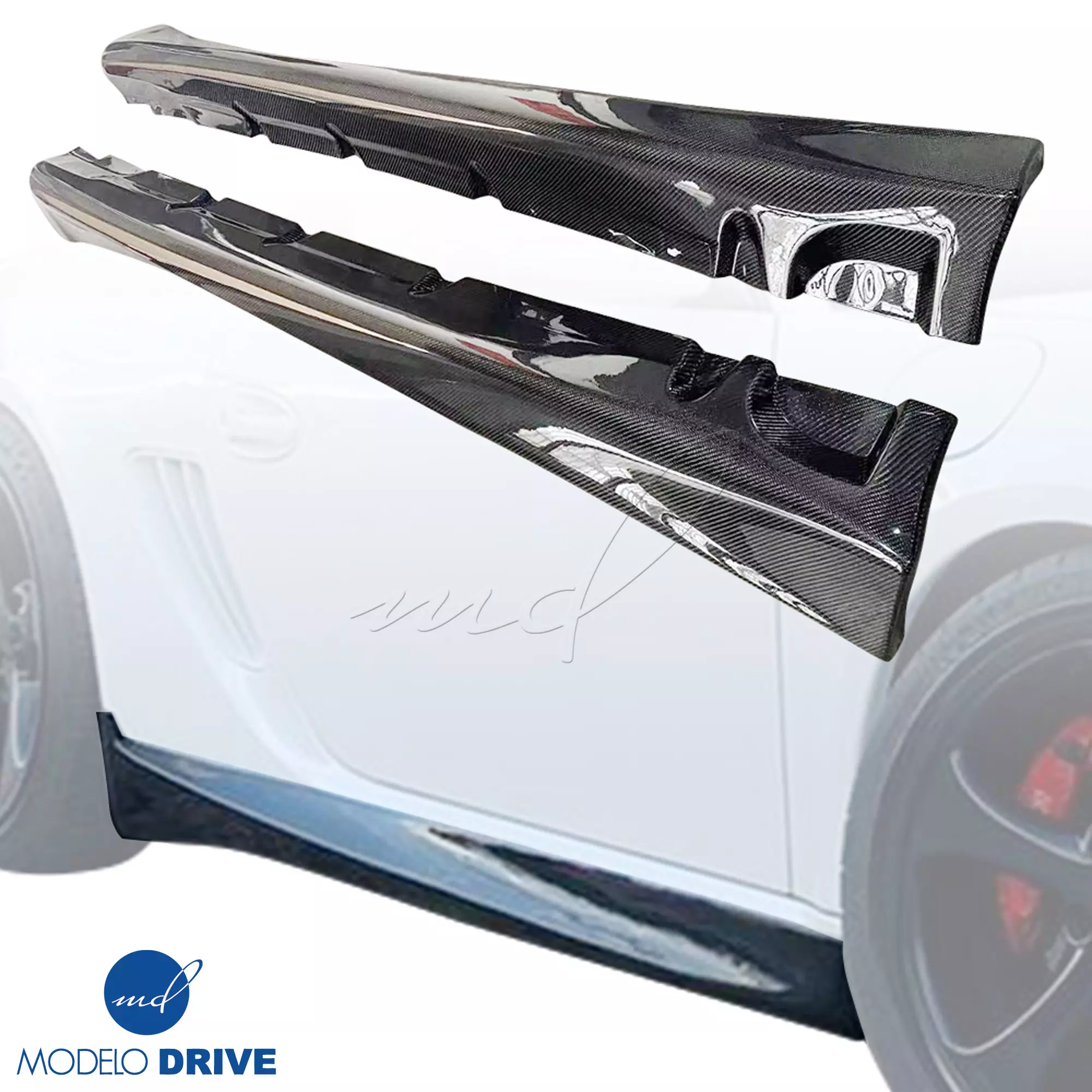 ModeloDrive Carbon Fiber TART Side Skirts > Porsche Cayman (987) 2006-2012 - Image 18