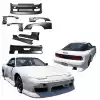 VSaero FRP BSPO Blister Wide Body Complete Kit 8pc for Nissan 240SX 1989-1994 > 3dr Hatch - Image 5