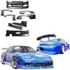 VSaero FRP BSPO Blister Wide Body Complete Kit 8pc for Nissan 240SX 1989-1994 > 3dr Hatch - Image 1