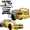 VSaero FRP RIEG DTM Wide Body Kit 8pc for BMW 3-Series 325i 328i E36 1992-1998 > 2dr Coupe - Image 1