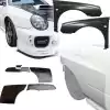 VSaero FRP LSPO WRC Wide Body Fenders 7pc for Subaru Impreza WRX 2002-2003 > 4dr Sedan - Image 2