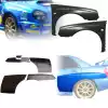 VSaero FRP LSPO WRC Wide Body Fenders 7pc for Subaru Impreza WRX 2002-2003 > 4dr Sedan - Image 1