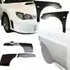 VSaero FRP LSPO WRC Wide Body Fenders 7pc for Subaru Impreza WRX 2006-2007 > 4dr Sedan - Image 2