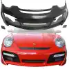 VSaero FRP TART GT Front Bumper 3pc for Porsche 911 997 2005-2012 - Image 1