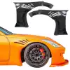 VSaero FRP TKYO Wide Body Fender Flares (front) 2pc 40mm for Nissan 350Z Z33 2003-2008 - Image 1