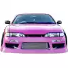 VSaero FRP URA Front Bumper for Nissan 240SX S14 1995-1996 - Image 3