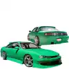 VSaero FRP URA Body Kit 4pc for Nissan 240SX S14 1997-1998 - Image 4