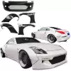 VSaero FRP TKYO Wide Body Kit 5pc for Nissan 350Z Z33 2003-2008 - Image 3