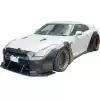 VSaero FRP LBPE v1 Wide Body Front Bumper w Lip for Nissan GT-R GTR R35 2009-2017 - Image 13