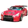 VSaero FRP LBPE v1 Wide Body Front Bumper w Lip for Nissan GT-R GTR R35 2009-2017 - Image 6